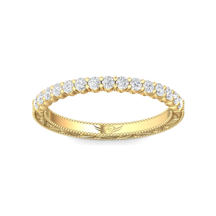 14K Gold Yellow Vintage Wedding Band from the Vintage collection - DWBSP4-.35_14KY