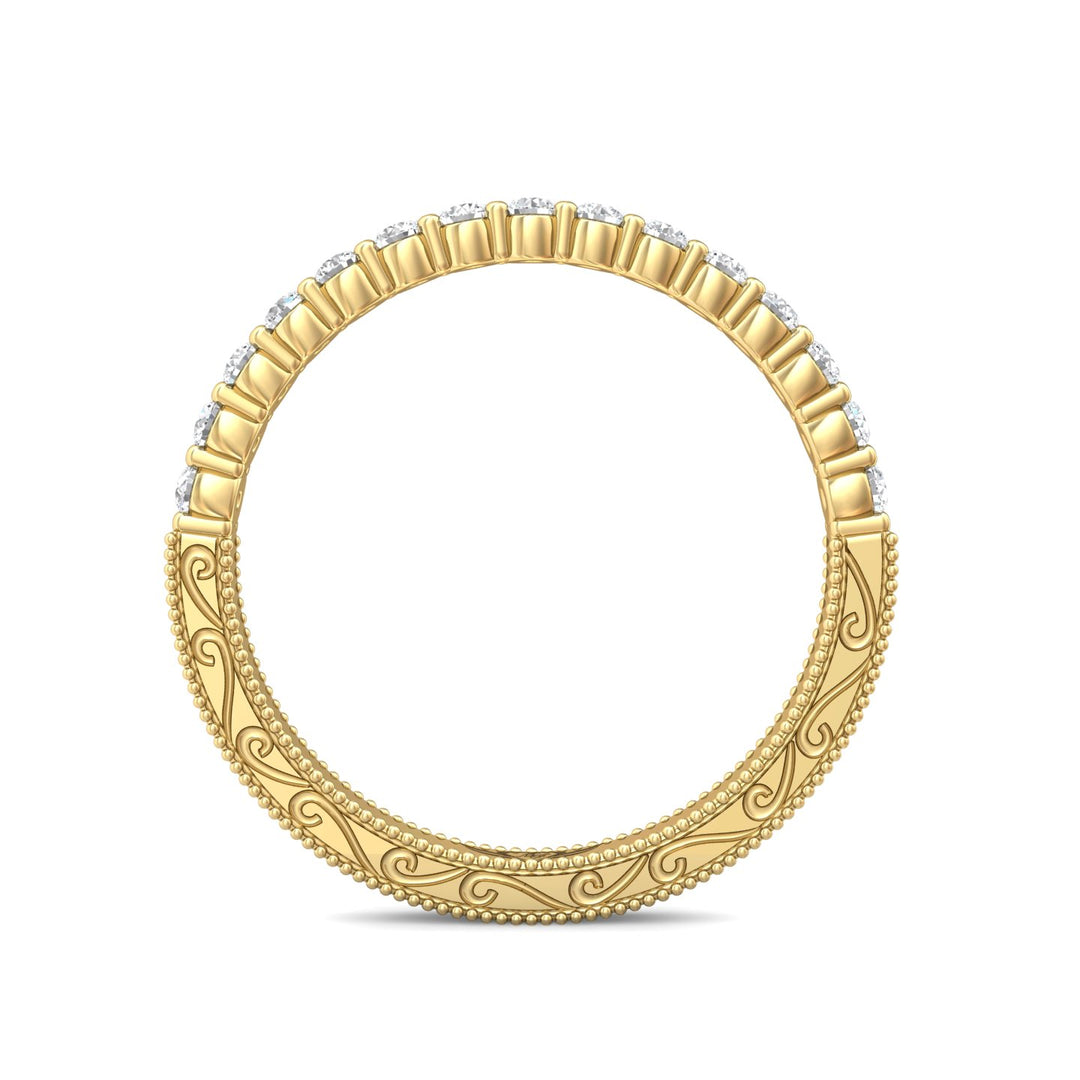 14K Gold Yellow Vintage Wedding Band from the Vintage collection - DWBSP4-.35_14KY