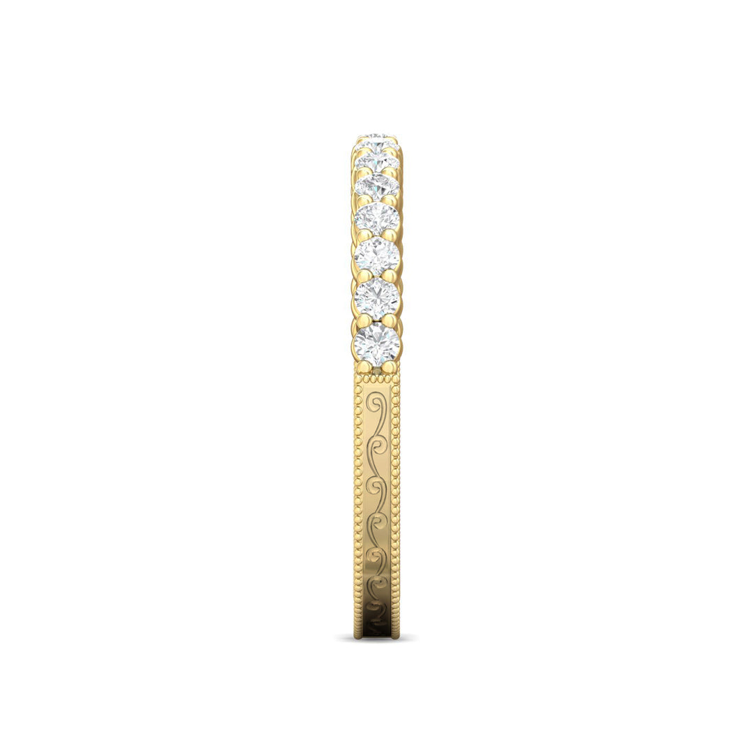 14K Gold Yellow Vintage Wedding Band from the Vintage collection - DWBSP4-.35_14KY