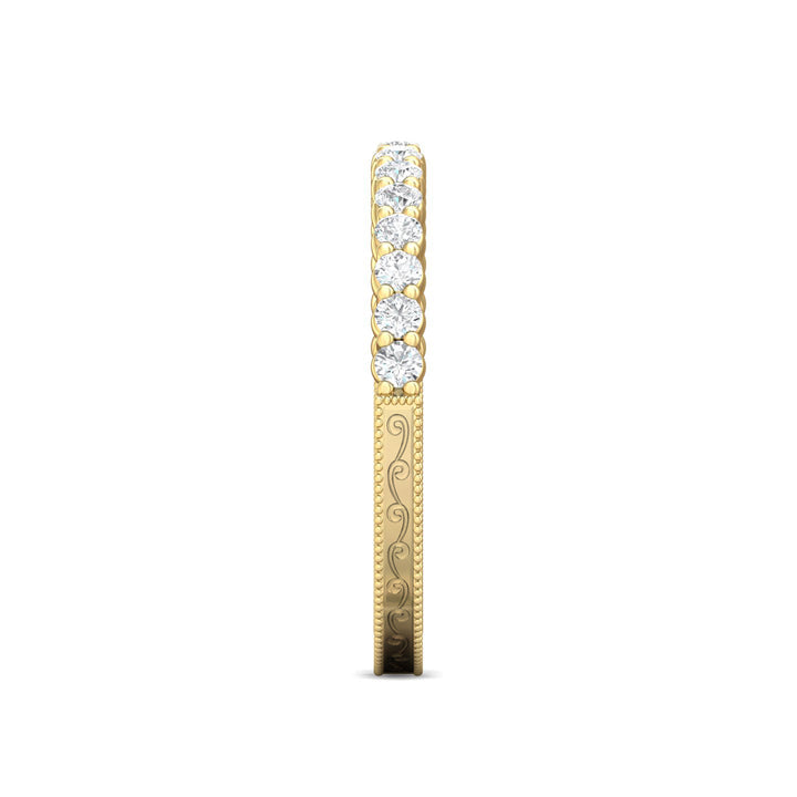 14K Gold Yellow Vintage Wedding Band from the Vintage collection - DWBSP4-.35_14KY