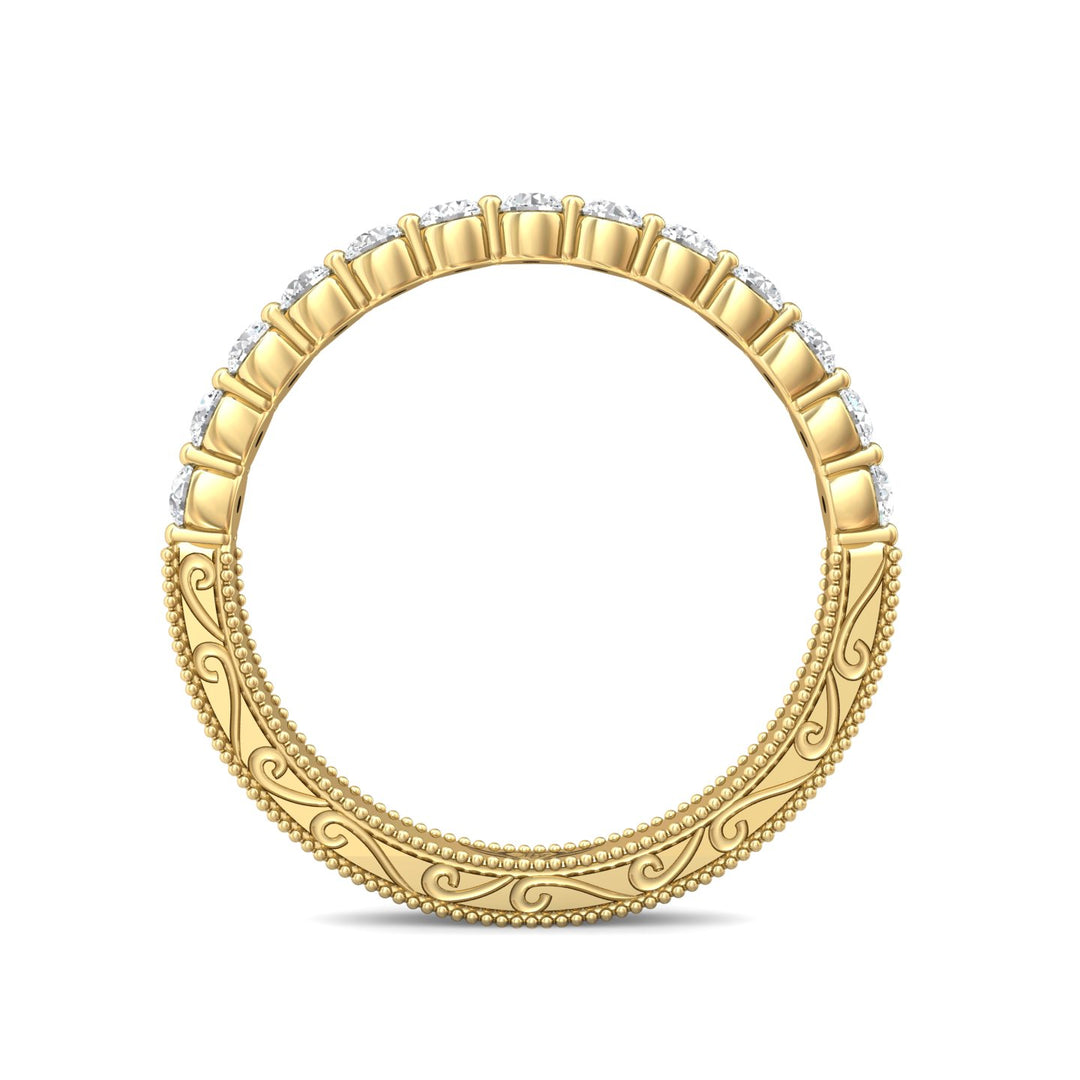 14K Gold Yellow Vintage Wedding Band from the Vintage collection - DWBSP4-.50_14KY