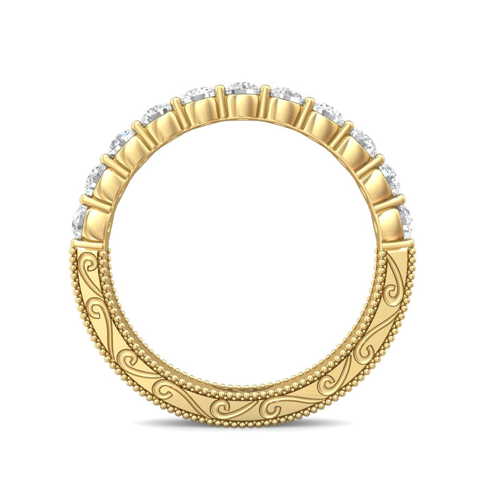 14K Gold Yellow Vintage Wedding Band from the Vintage collection - DWBSP4-.75_14KY