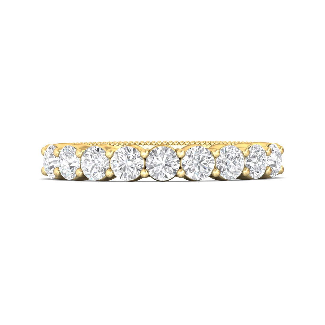 18K Gold Yellow Vintage Wedding Band from the Vintage collection - DWBSP4-1.00_18KY