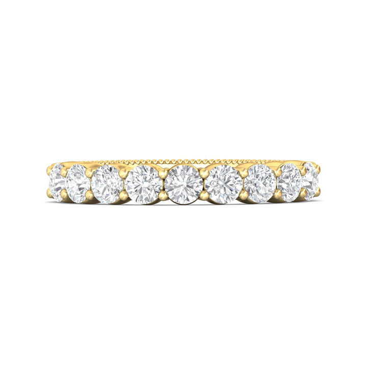 18K Gold Yellow Vintage Wedding Band from the Vintage collection - DWBSP4-1.00_18KY