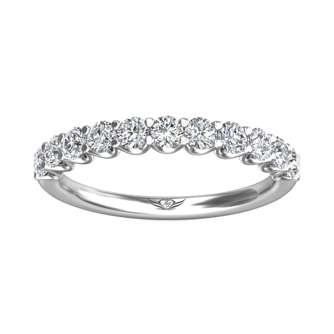 Channel/Shared Prong Wedding Band from the Channel/Shared Prong collection