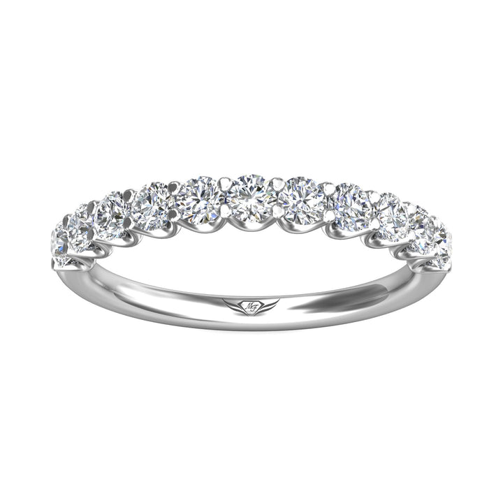 Channel/Shared Prong Wedding Band from the Channel/Shared Prong collection