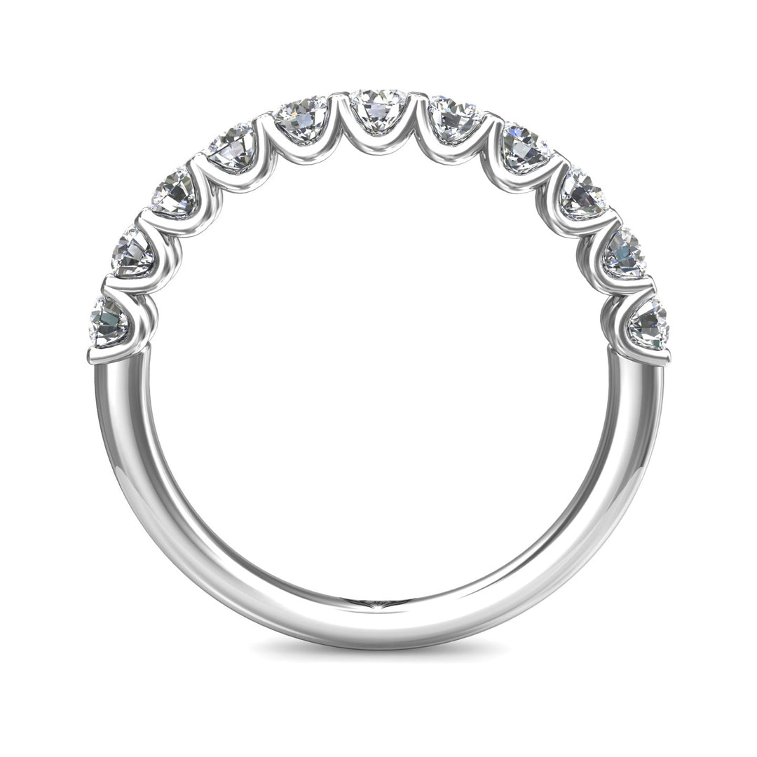 Channel/Shared Prong Wedding Band from the Channel/Shared Prong collection