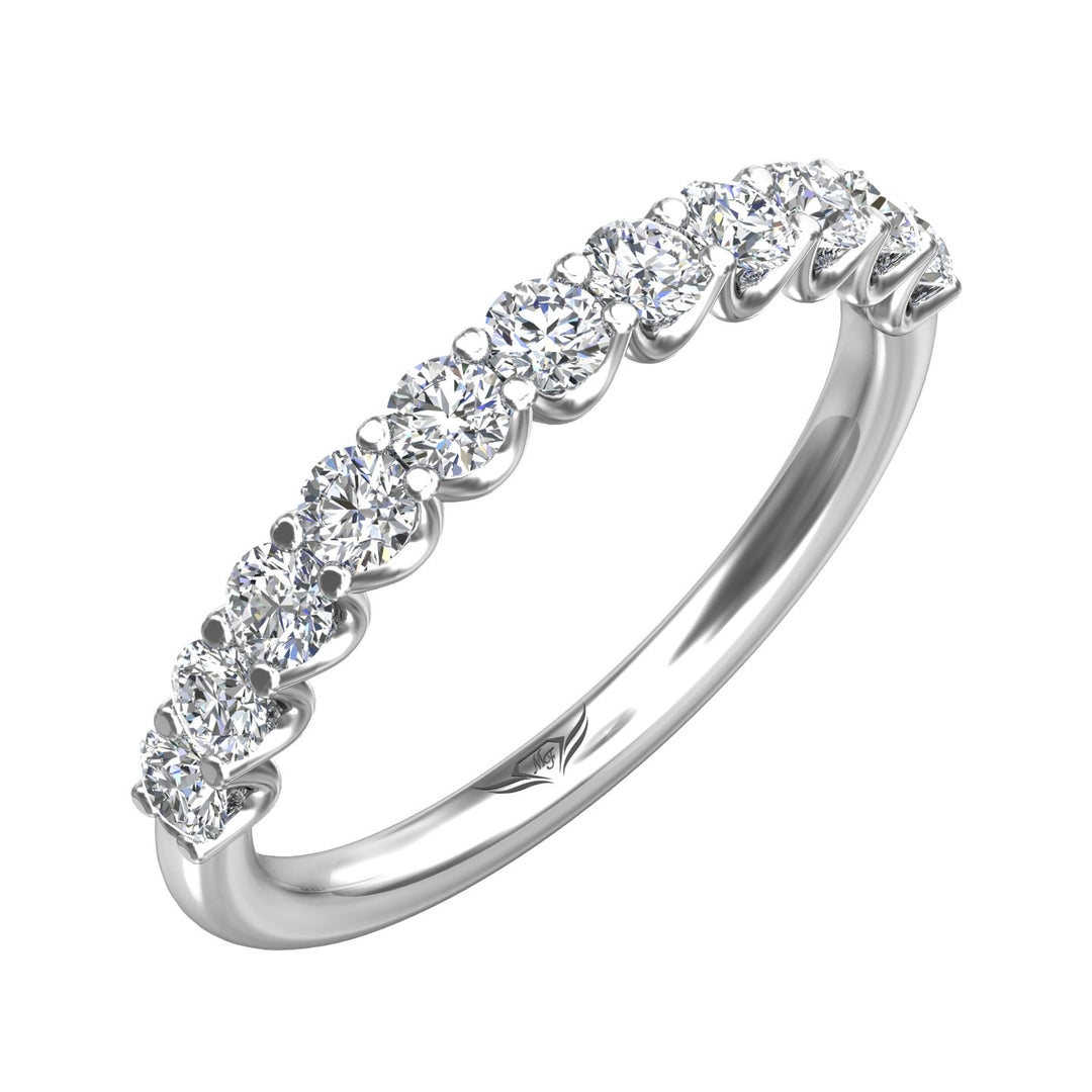 Channel/Shared Prong Wedding Band from the Channel/Shared Prong collection