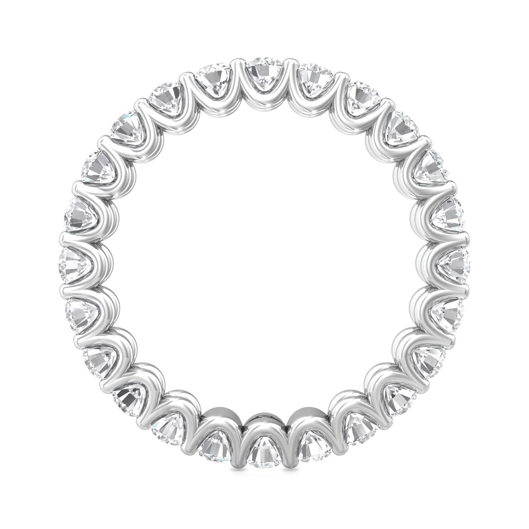 Channel/Shared Prong Wedding Band from the Channel/Shared Prong collection