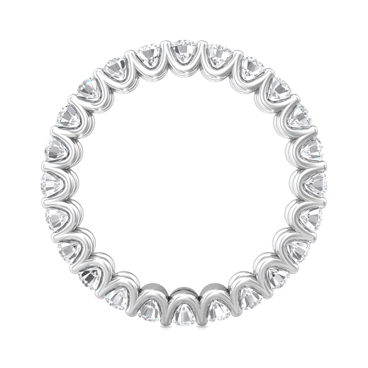 Channel/Shared Prong Wedding Band from the Channel/Shared Prong collection