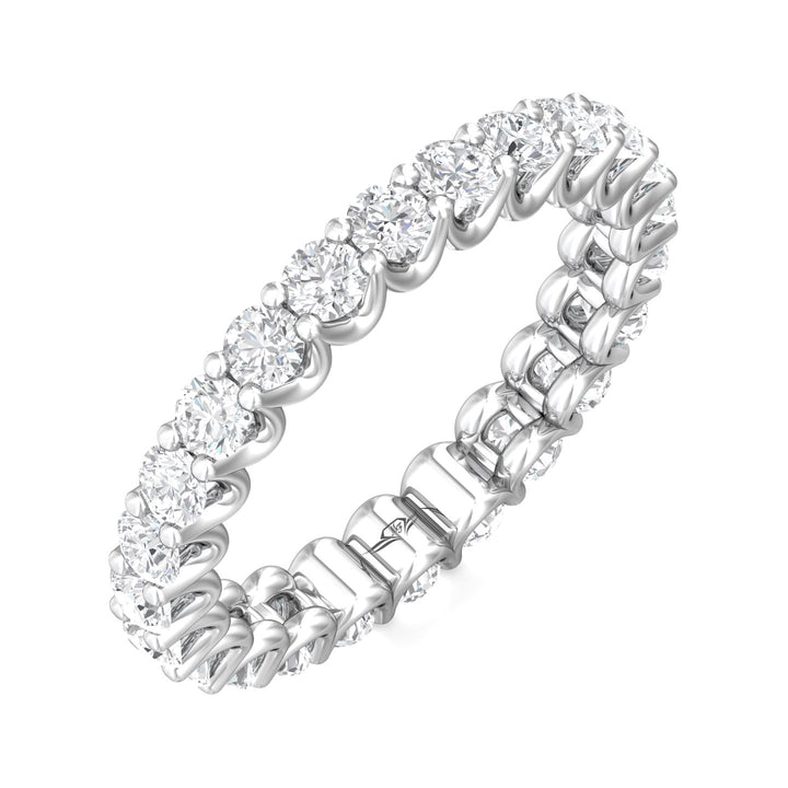 Channel/Shared Prong Wedding Band from the Channel/Shared Prong collection