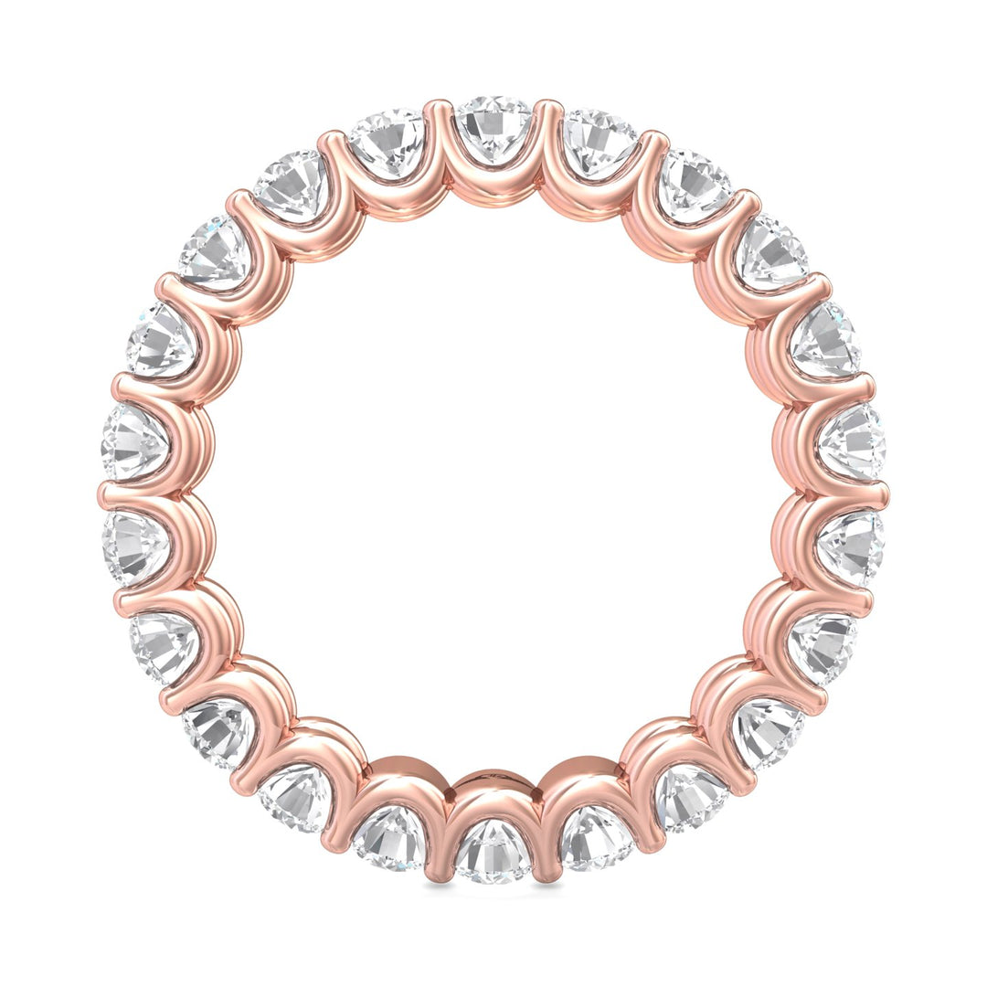 14K Gold Pink Channel/Shared Prong Wedding Band from the Channel/Shared Prong collection - DWBSP7F-22-2.20_14KP