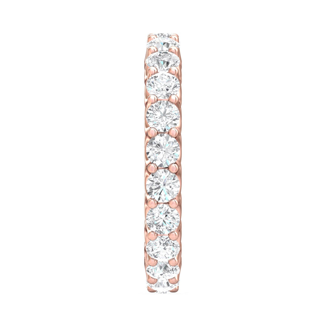 14K Gold Pink Channel/Shared Prong Wedding Band from the Channel/Shared Prong collection - DWBSP7F-22-2.20_14KP