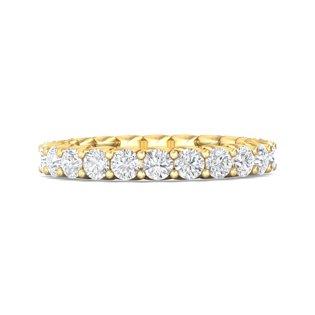 14K Gold Yellow Channel/Shared Prong Wedding Band from the Channel/Shared Prong collection - DWBSP7F-22-2.20_14KY