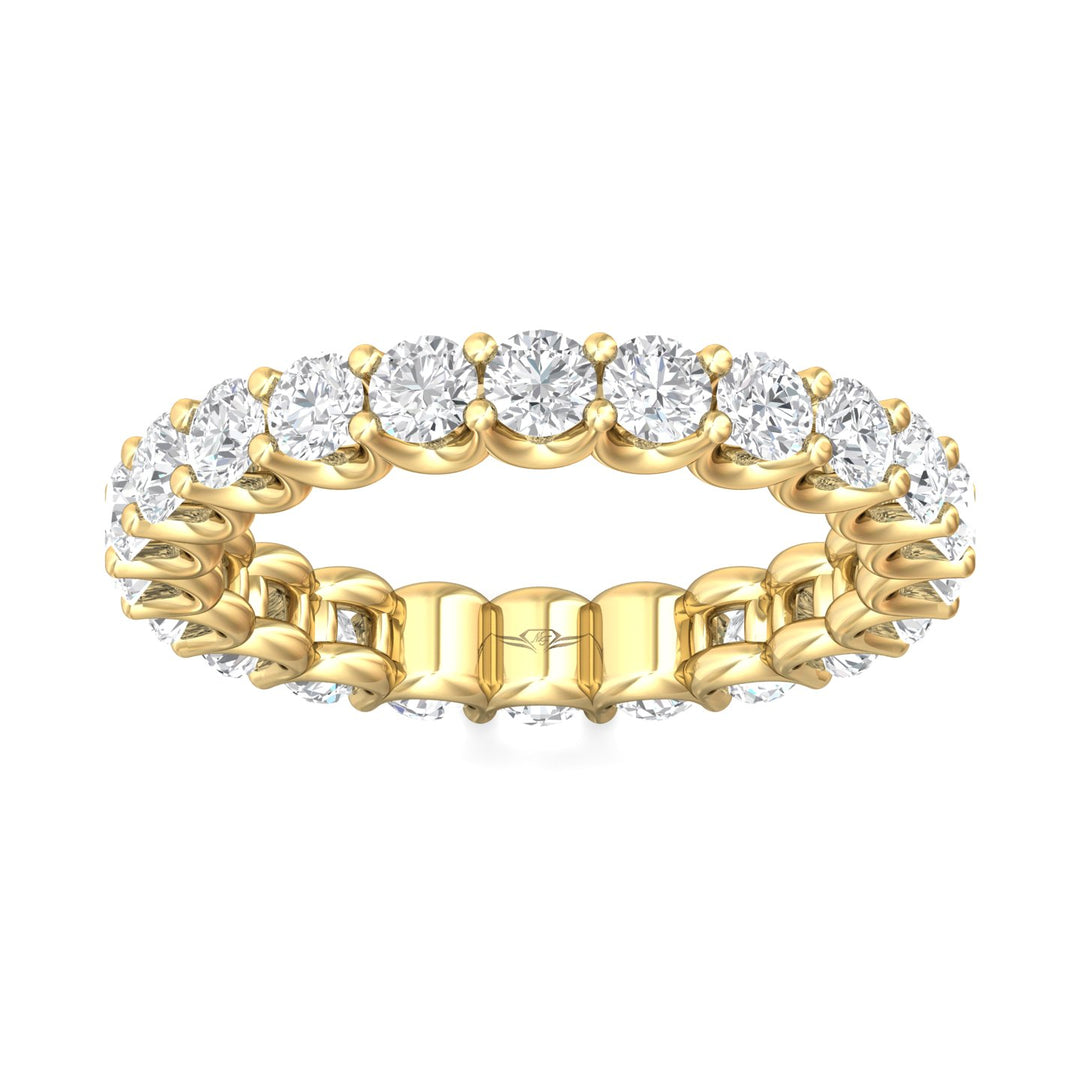 14K Gold Yellow Channel/Shared Prong Wedding Band from the Channel/Shared Prong collection - DWBSP7F-22-2.20_14KY