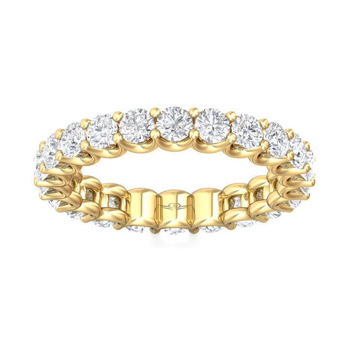 14K Gold Yellow Channel/Shared Prong Wedding Band from the Channel/Shared Prong collection - DWBSP7F-22-2.20_14KY