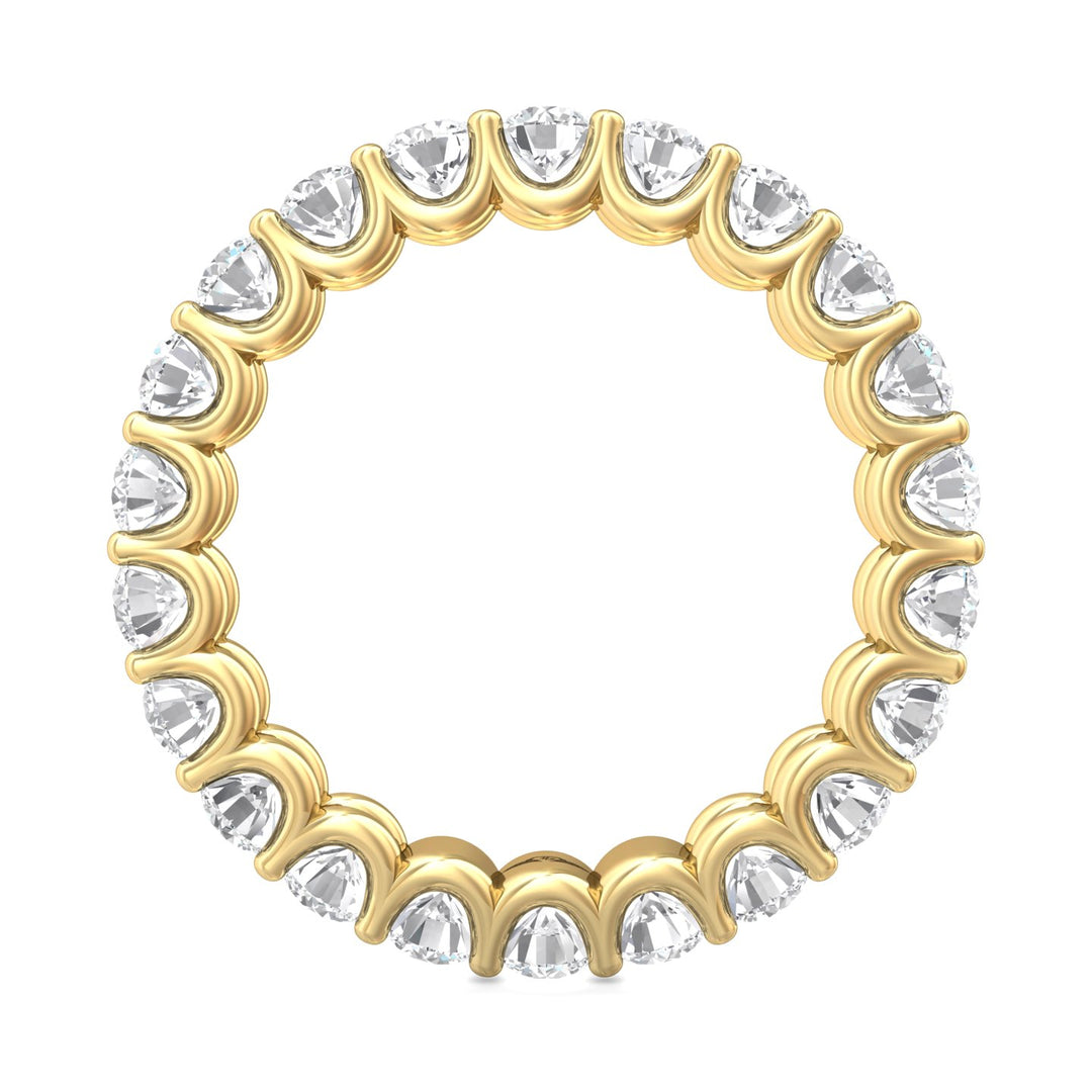 14K Gold Yellow Channel/Shared Prong Wedding Band from the Channel/Shared Prong collection - DWBSP7F-22-2.20_14KY