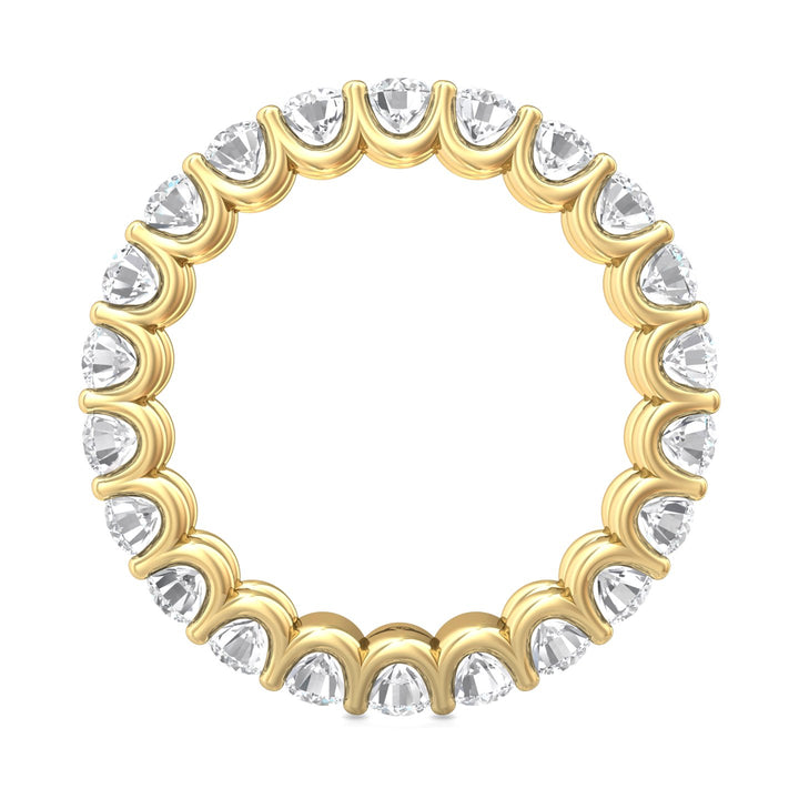 14K Gold Yellow Channel/Shared Prong Wedding Band from the Channel/Shared Prong collection - DWBSP7F-22-2.20_14KY