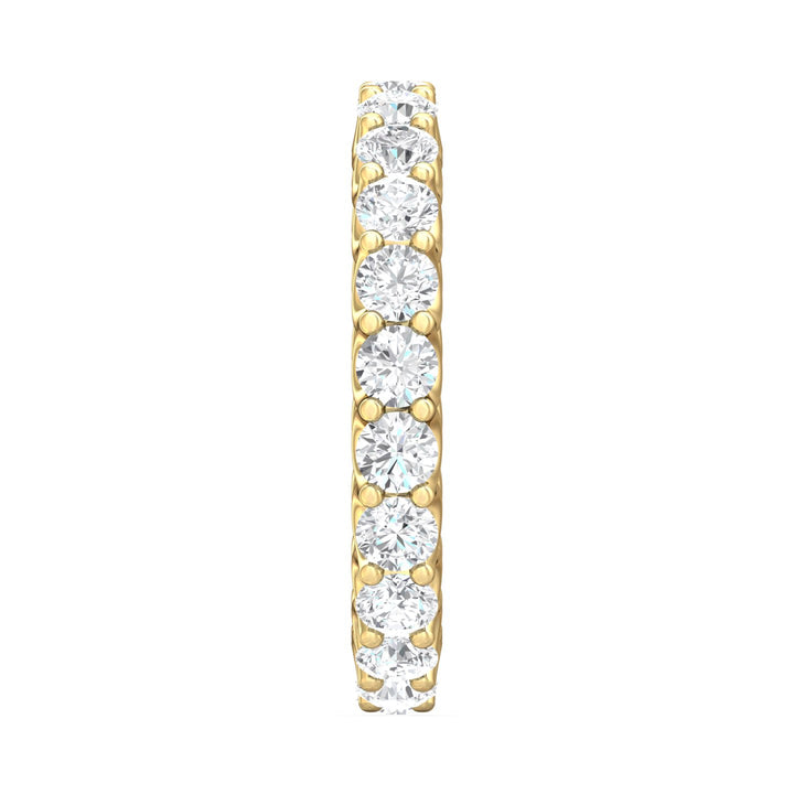 14K Gold Yellow Channel/Shared Prong Wedding Band from the Channel/Shared Prong collection - DWBSP7F-22-2.20_14KY
