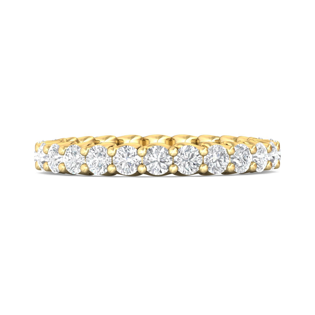 14K Gold Yellow Channel/Shared Prong Wedding Band from the Channel/Shared Prong collection - DWBSP7F-24-1.55_14KY