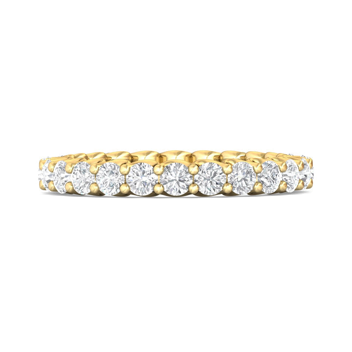 14K Gold Yellow Channel/Shared Prong Wedding Band from the Channel/Shared Prong collection - DWBSP7F-24-1.55_14KY