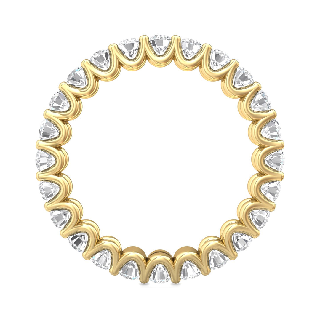 14K Gold Yellow Channel/Shared Prong Wedding Band from the Channel/Shared Prong collection - DWBSP7F-24-1.55_14KY