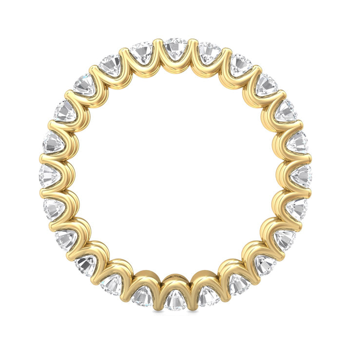 14K Gold Yellow Channel/Shared Prong Wedding Band from the Channel/Shared Prong collection - DWBSP7F-24-1.55_14KY