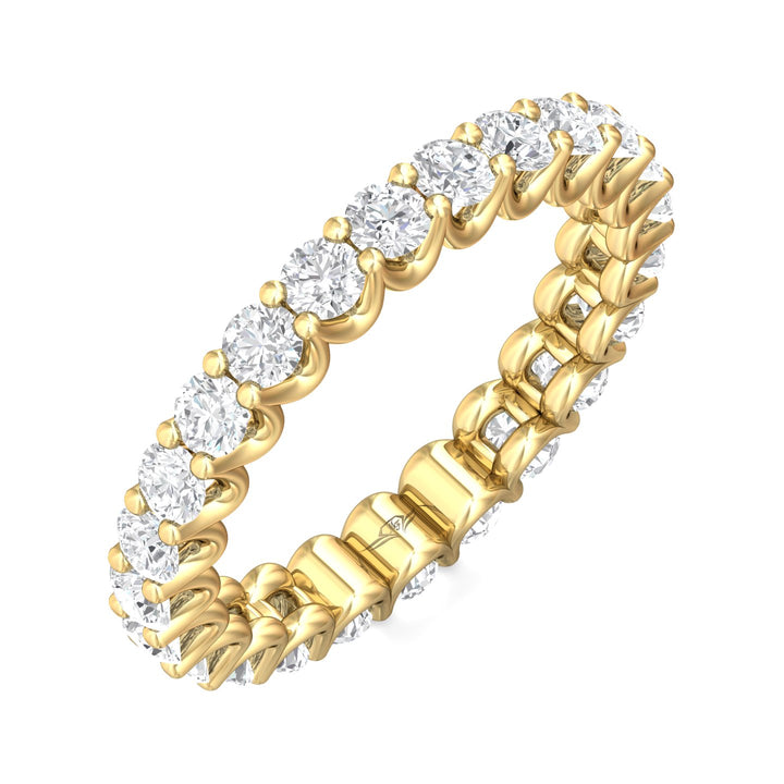 14K Gold Yellow Channel/Shared Prong Wedding Band from the Channel/Shared Prong collection - DWBSP7F-24-1.55_14KY