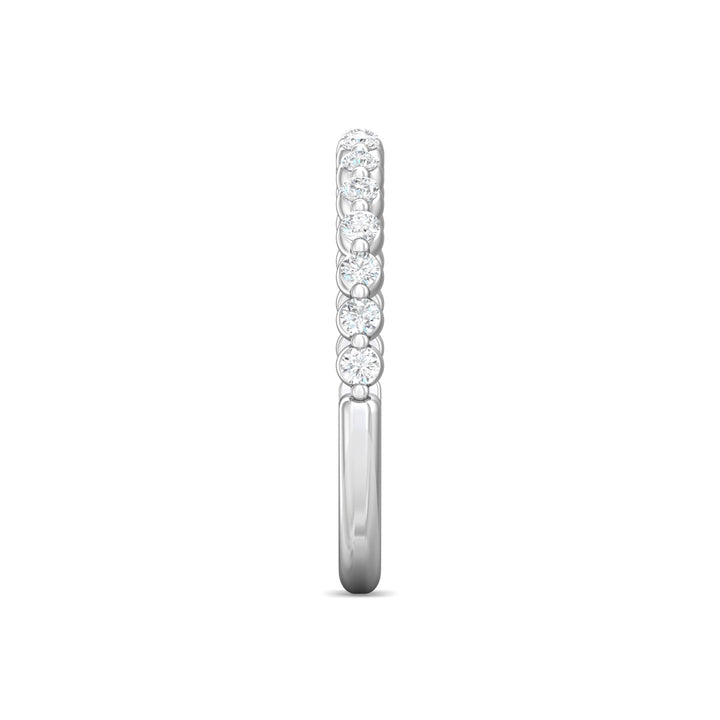Channel/Shared Prong Wedding Band from the Channel/Shared Prong collection