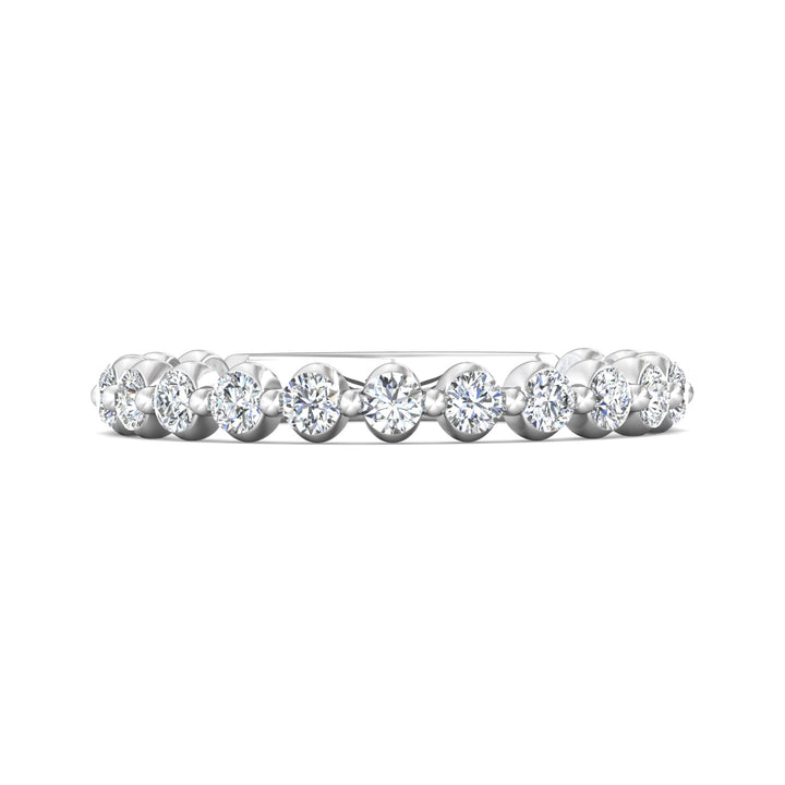 Channel/Shared Prong Wedding Band from the Channel/Shared Prong collection