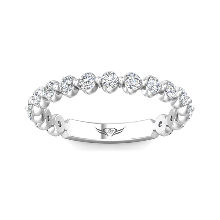Channel/Shared Prong Wedding Band from the Channel/Shared Prong collection