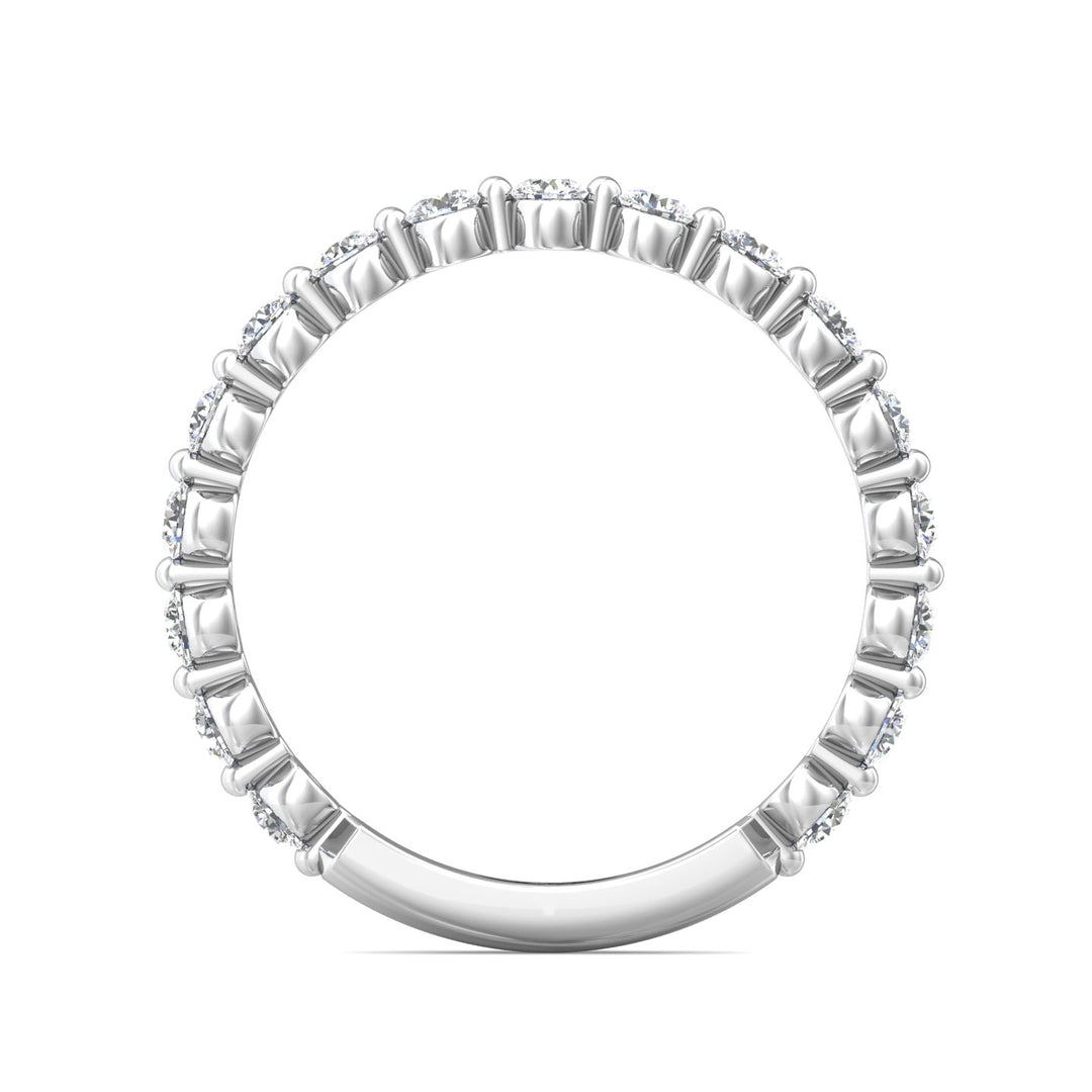 Channel/Shared Prong Wedding Band from the Channel/Shared Prong collection