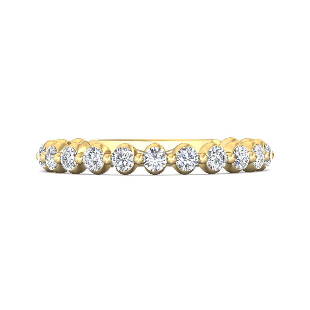 14K Gold Yellow Channel/Shared Prong Wedding Band from the Channel/Shared Prong collection - DWBSP9-.50-1_14KY