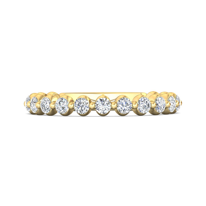 14K Gold Yellow Channel/Shared Prong Wedding Band from the Channel/Shared Prong collection - DWBSP9-.50-1_14KY