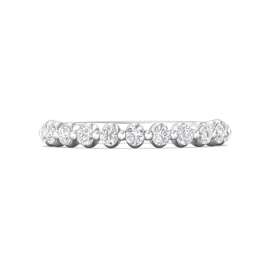 Channel/Shared Prong Wedding Band from the Channel/Shared Prong collection