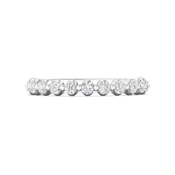 Channel/Shared Prong Wedding Band from the Channel/Shared Prong collection