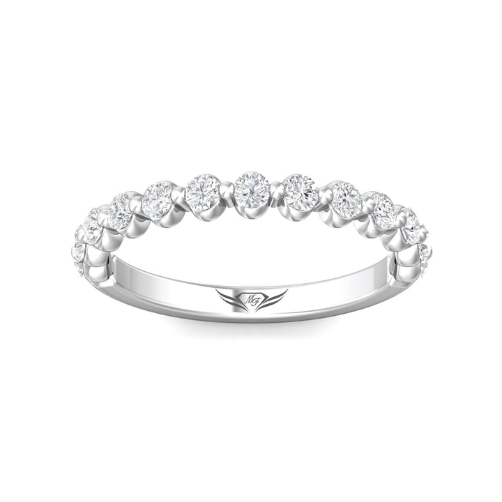 Channel/Shared Prong Wedding Band from the Channel/Shared Prong collection