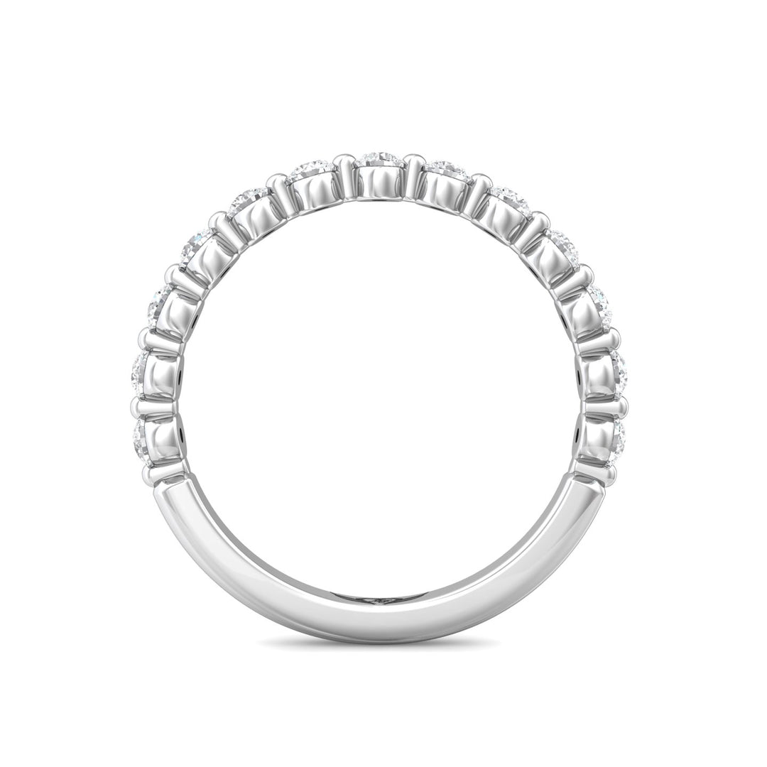 Channel/Shared Prong Wedding Band from the Channel/Shared Prong collection