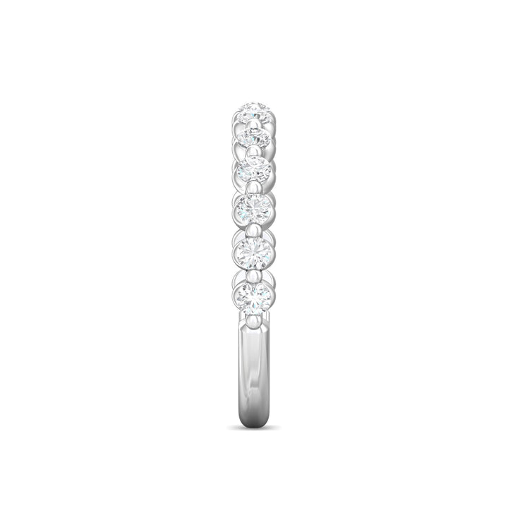 Channel/Shared Prong Wedding Band from the Channel/Shared Prong collection