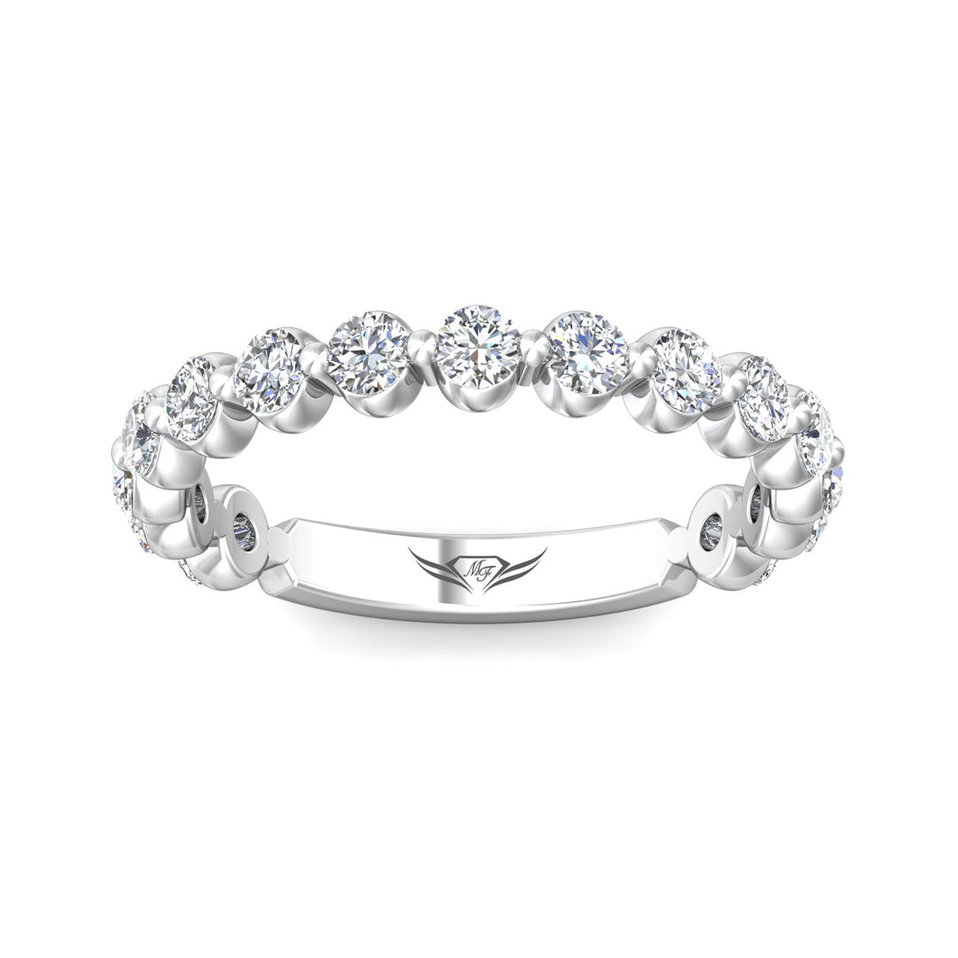 Channel/Shared Prong Wedding Band from the Channel/Shared Prong collection