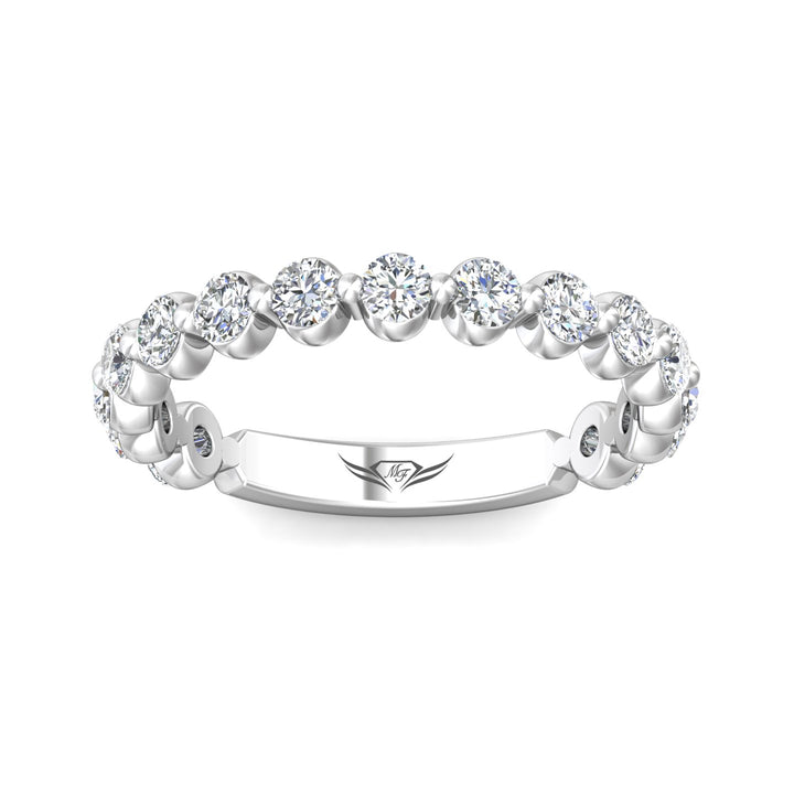 Channel/Shared Prong Wedding Band from the Channel/Shared Prong collection