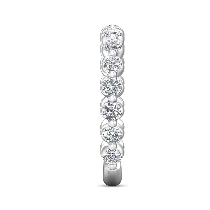 Channel/Shared Prong Wedding Band from the Channel/Shared Prong collection