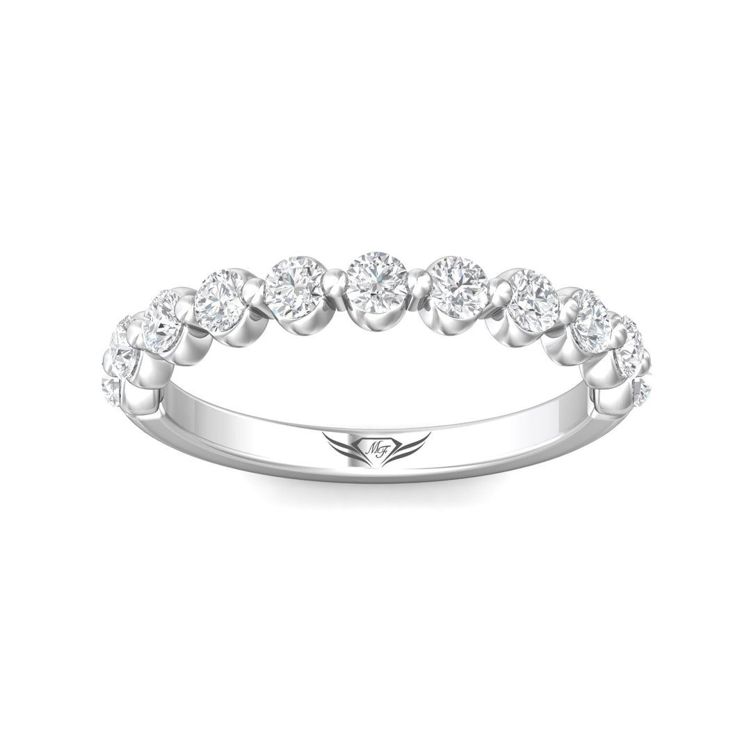 Channel/Shared Prong Wedding Band from the Channel/Shared Prong collection