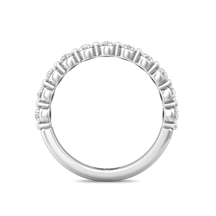Channel/Shared Prong Wedding Band from the Channel/Shared Prong collection