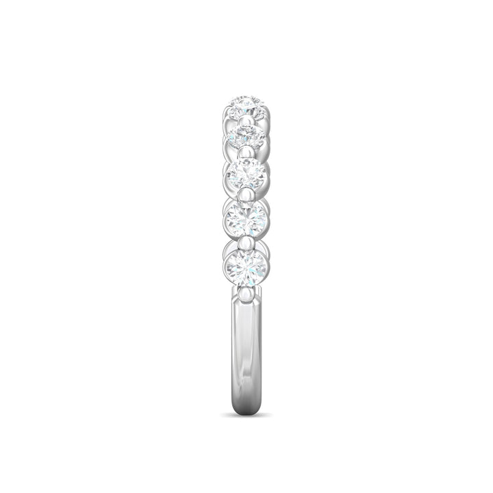 Channel/Shared Prong Wedding Band from the Channel/Shared Prong collection