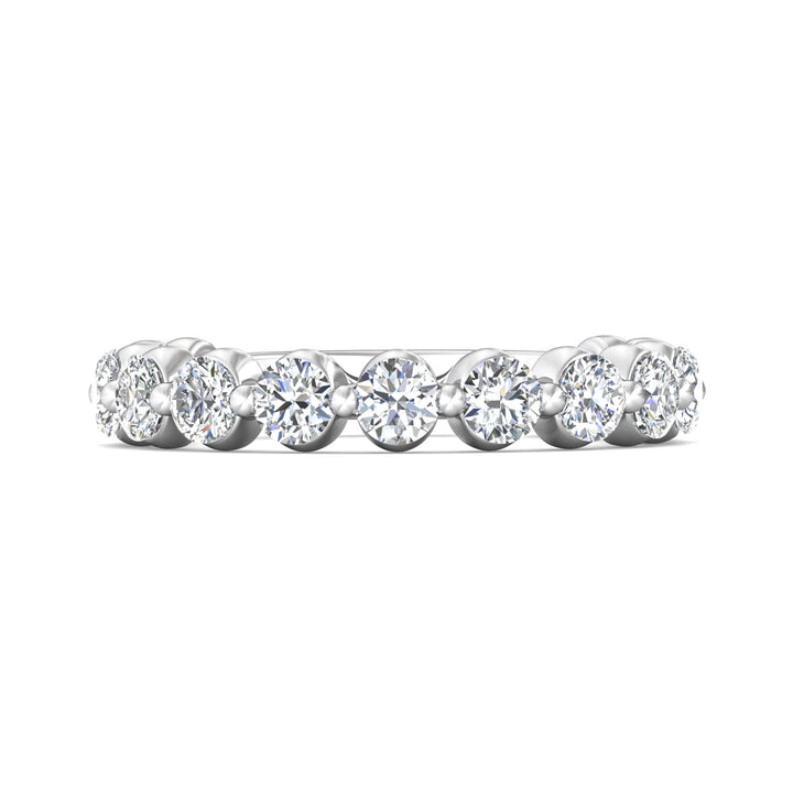 Channel/Shared Prong Wedding Band from the Channel/Shared Prong collection