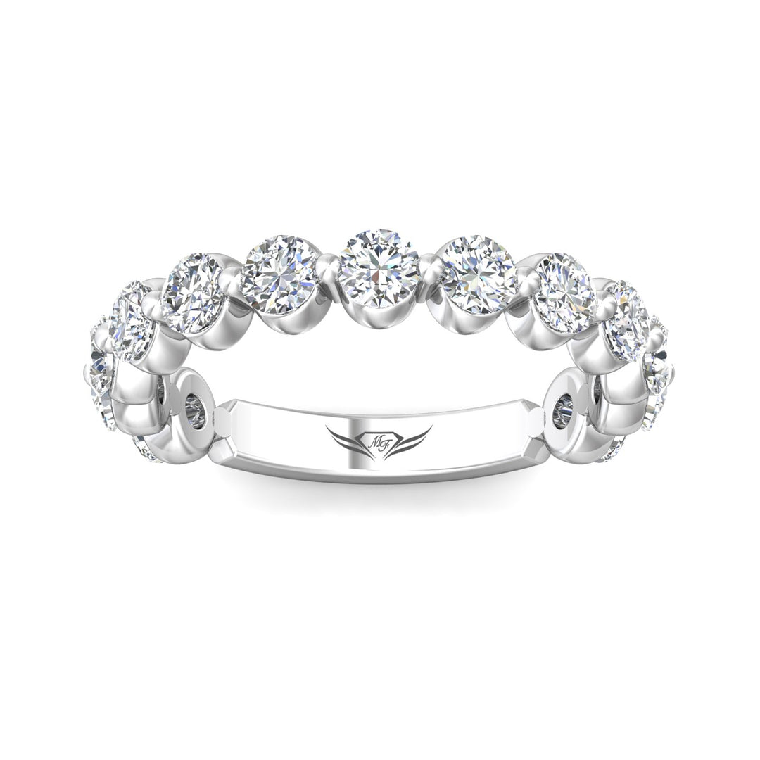 Channel/Shared Prong Wedding Band from the Channel/Shared Prong collection