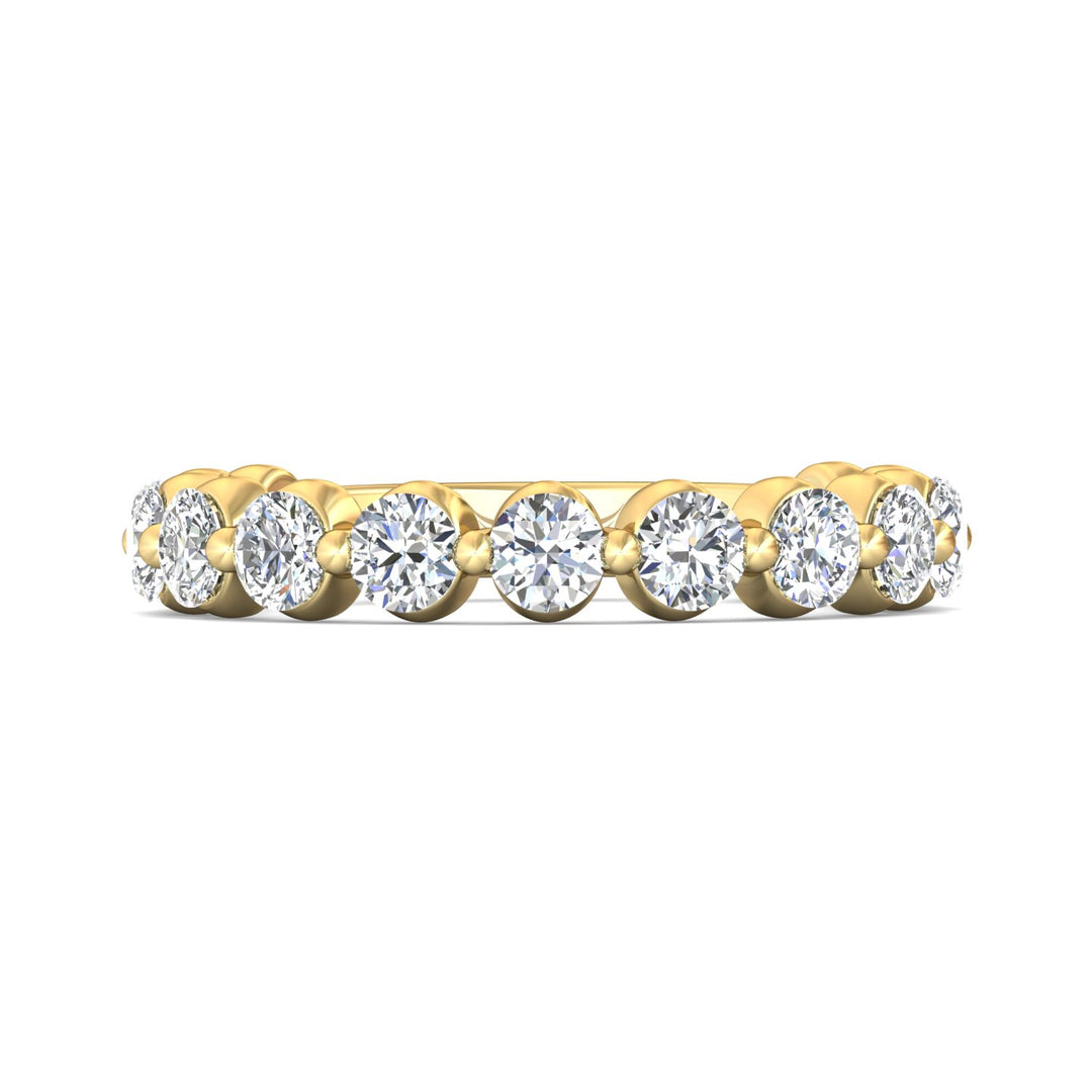 14K Gold Yellow Channel/Shared Prong Wedding Band from the Channel/Shared Prong collection - DWBSP9-1.00-1_14KY