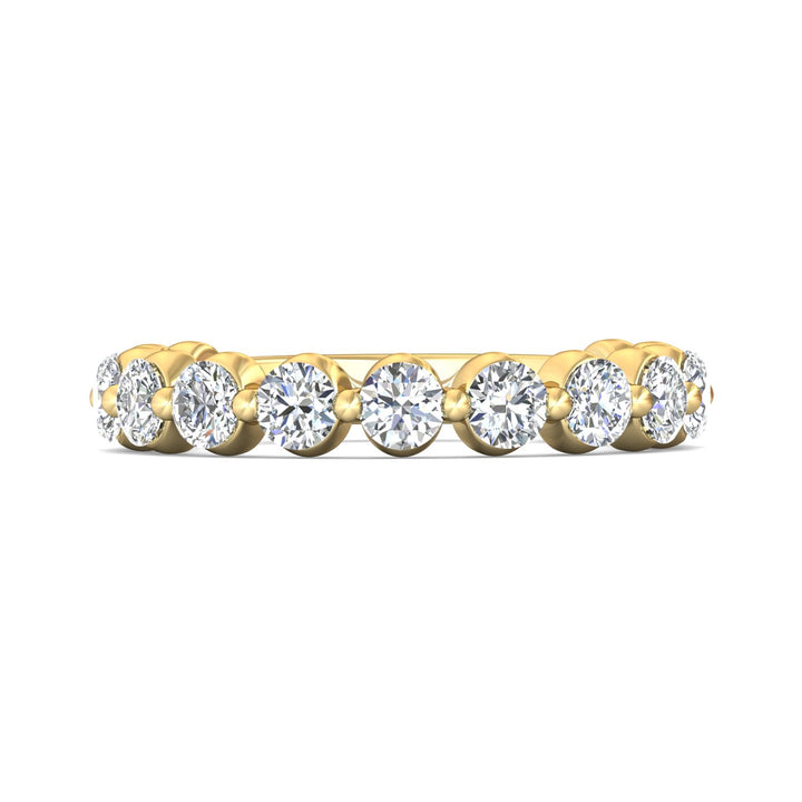 14K Gold Yellow Channel/Shared Prong Wedding Band from the Channel/Shared Prong collection - DWBSP9-1.00-1_14KY
