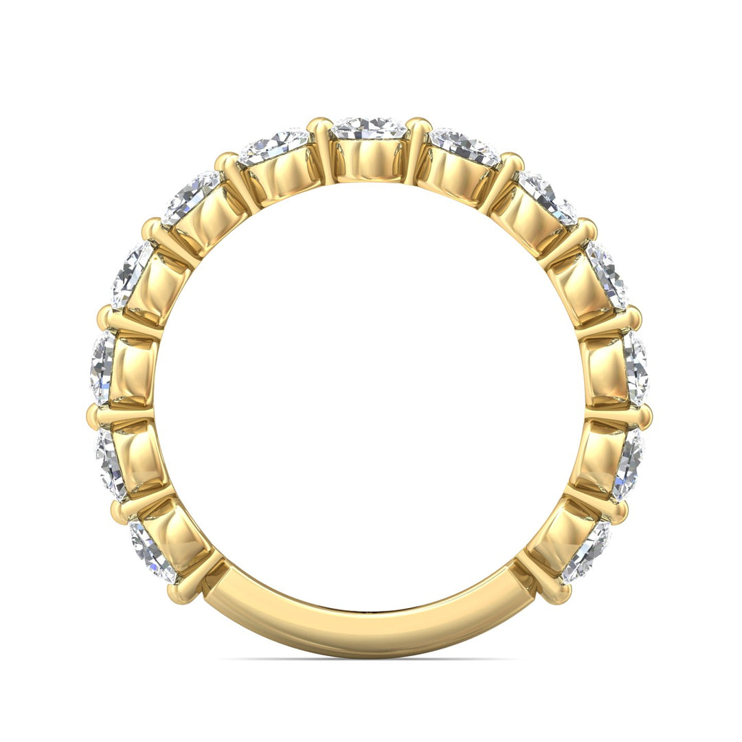 14K Gold Yellow Channel/Shared Prong Wedding Band from the Channel/Shared Prong collection - DWBSP9-1.00-1_14KY